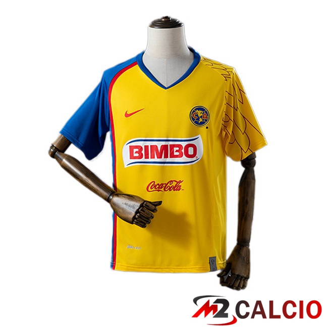 Maglie Calcio Personalizzate,Tute Calcio Squadre,Maglia Nazionale Italiana Calcio | Maglie Calcio Club America Retro Prima Giallo 2007-2008