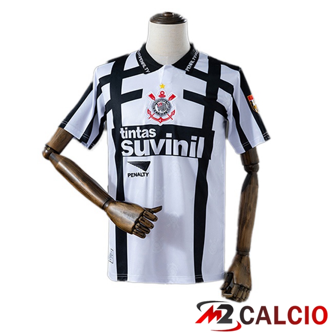 Maglie Calcio Personalizzate,Tute Calcio Squadre,Maglia Nazionale Italiana Calcio | Maglie Calcio Corinthians Retro Quarto Bianco 1996