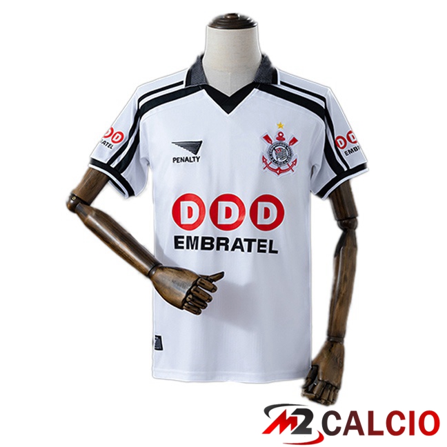 Maglie Calcio Personalizzate,Tute Calcio Squadre,Maglia Nazionale Italiana Calcio | Maglie Calcio Corinthians Retro Prima Bianco 1998