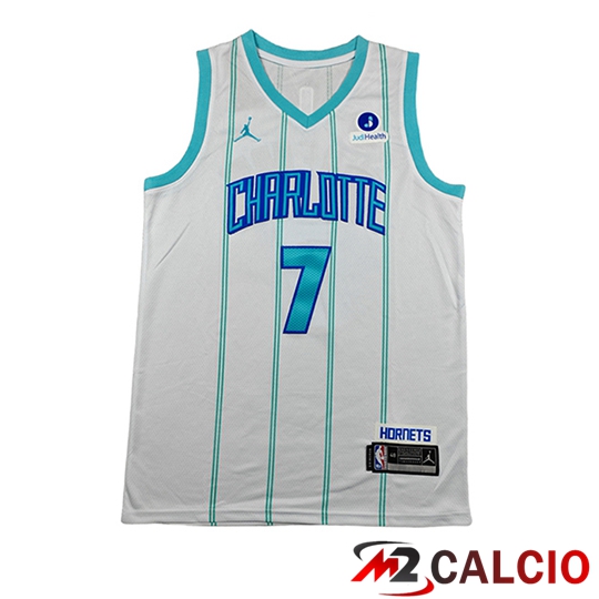 Maglie Calcio Personalizzate,Tute Calcio Squadre,Maglia Nazionale Italiana Calcio | Maglie Charlotte Hornets (KNUEPPEL #7) Bianco/Verde 2026/2027