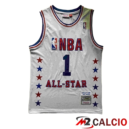 Maglie Calcio Personalizzate,Tute Calcio Squadre,Maglia Nazionale Italiana Calcio | Maglie American All-Star (McGRADY #1) Bianco/Rosso 2026/2027