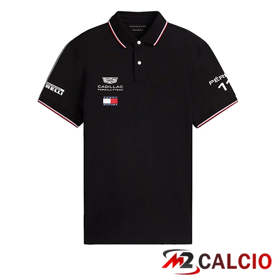 Maglie Calcio Personalizzate,Tute Calcio Squadre,Maglia Nazionale Italiana Calcio | Maglia Polo F1 Cadillac Team Noir 2026