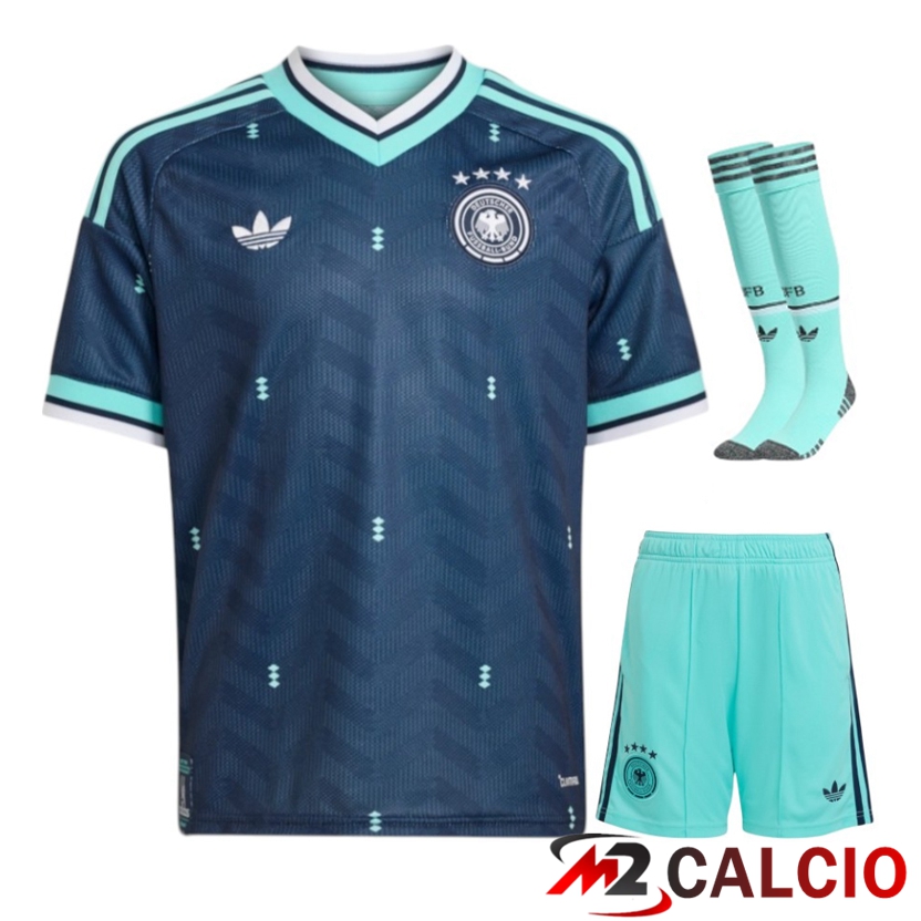 Insieme Maglie Calcio Germania Seconda (Pantaloncini + Calzini) Coppa Del Mondo 2026