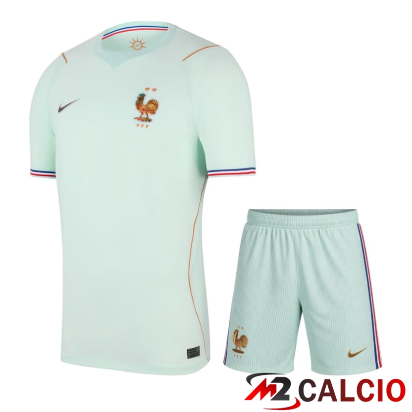 Maglie Calcio Personalizzate,Tute Calcio Squadre,Maglia Nazionale Italiana Calcio | Insieme Maglie Calcio Francia Seconda + Pantaloncini 2026/2027