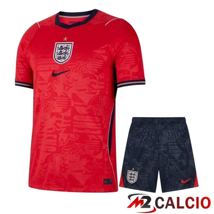 Maglie Calcio Personalizzate,Tute Calcio Squadre,Maglia Nazionale Italiana Calcio | Insieme Maglie Calcio Inghilterra Seconda + Pantaloncini Coppa Del Mondo 2026