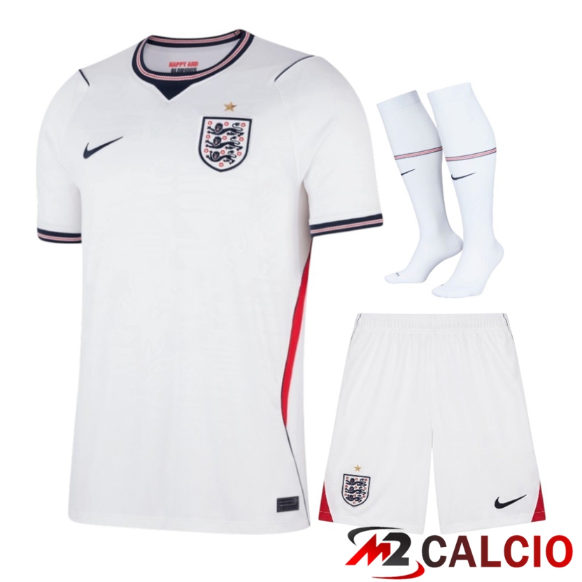 Maglie Calcio Personalizzate,Tute Calcio Squadre,Maglia Nazionale Italiana Calcio | Insieme Maglie Calcio Inghilterra Prima (Pantaloncini + Calzini) Coppa Del Mondo 2026