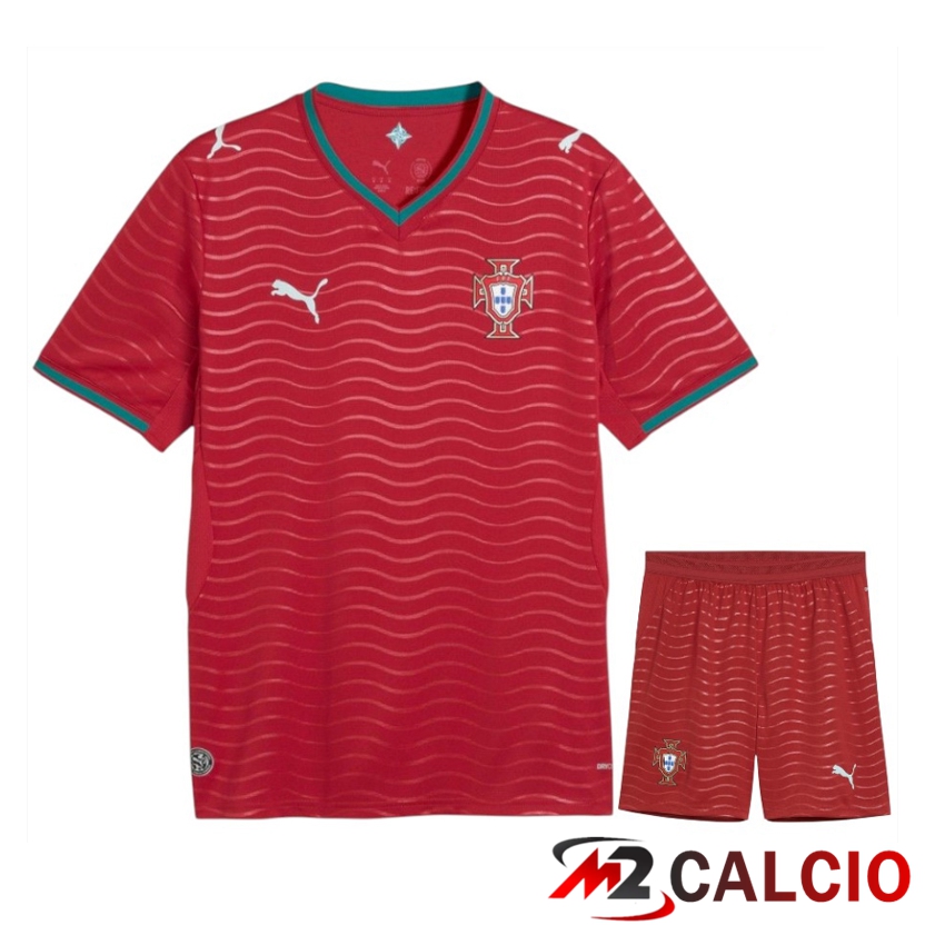 Maglie Calcio Personalizzate,Tute Calcio Squadre,Maglia Nazionale Italiana Calcio | Insieme Maglie Calcio Portogallo Prima + Pantaloncini Coppa Del Mondo 2026