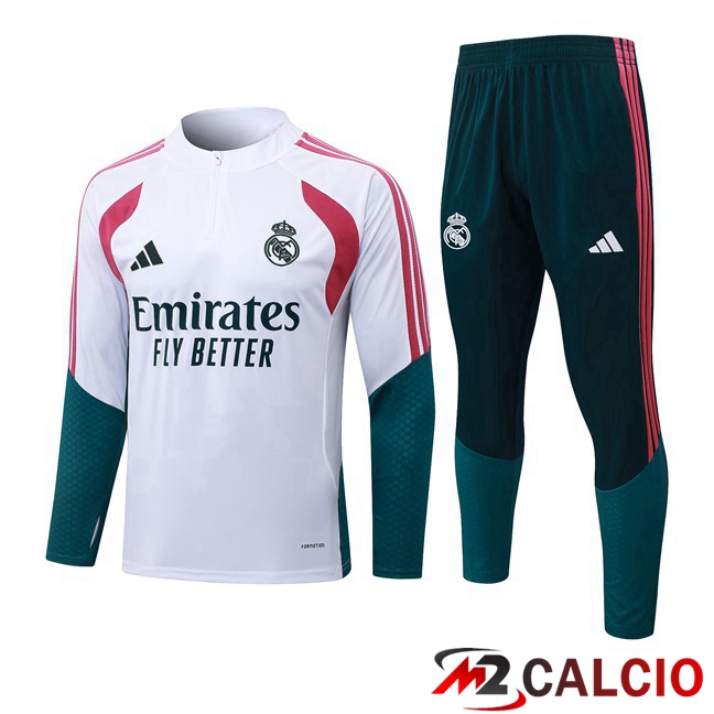 Maglie Calcio Personalizzate,Tute Calcio Squadre,Maglia Nazionale Italiana Calcio | Insieme Tuta Calcio Real Madrid Bianco 2026/2027