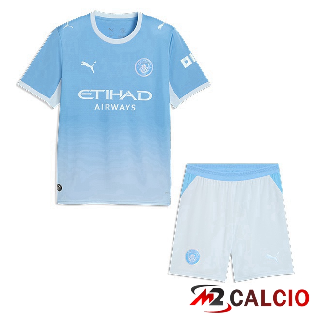 Maglie Calcio Personalizzate,Tute Calcio Squadre,Maglia Nazionale Italiana Calcio | Maglie Calcio Manchester City Bambino Prima Blu 2026/2027
