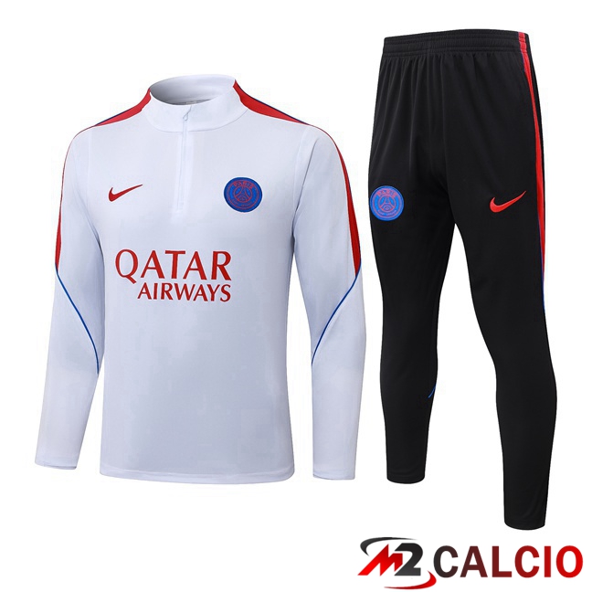 Maglie Calcio Personalizzate,Tute Calcio Squadre,Maglia Nazionale Italiana Calcio | Insieme Tuta Calcio Paris PSG Bianco 2026/2027