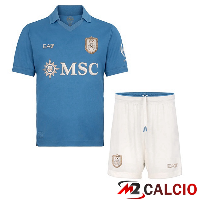 Maglie Calcio Personalizzate,Tute Calcio Squadre,Maglia Nazionale Italiana Calcio | Maglie Calcio SSC Napoli Bambino Prima Blu 2026/2027
