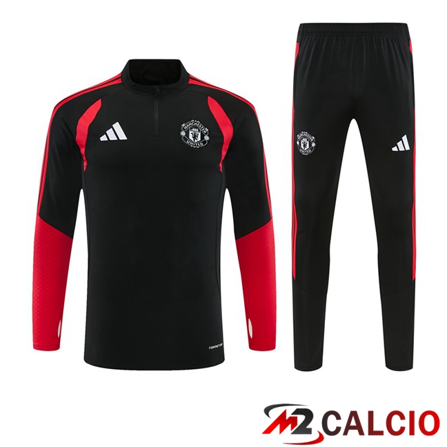 Maglie Calcio Personalizzate,Tute Calcio Squadre,Maglia Nazionale Italiana Calcio | Insieme Tuta Calcio Manchester United Nero 2026/2027