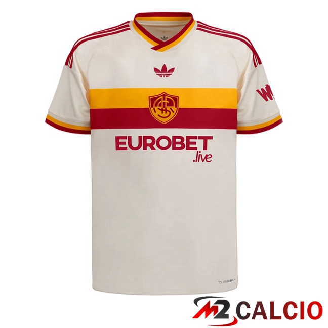 Maglie Calcio Personalizzate,Tute Calcio Squadre,Maglia Nazionale Italiana Calcio | Maglie Calcio AS Roma Seconda Bianco 2026/2027