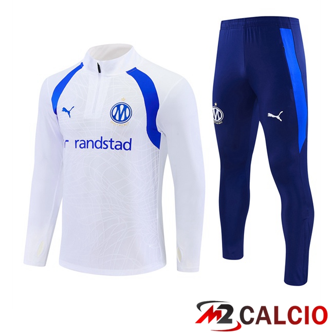 Maglie Calcio Personalizzate,Tute Calcio Squadre,Maglia Nazionale Italiana Calcio | Insieme Tuta Calcio Marsiglia OM Bianco 2026/2027