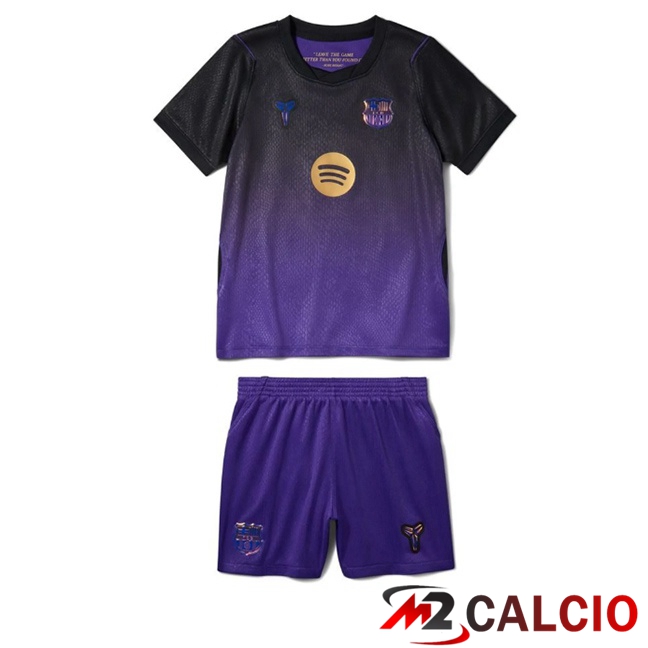 Maglie Calcio Personalizzate,Tute Calcio Squadre,Maglia Nazionale Italiana Calcio | Maglie Calcio FC Barcellona Bambino Seconda Viola Nero 2026/2027