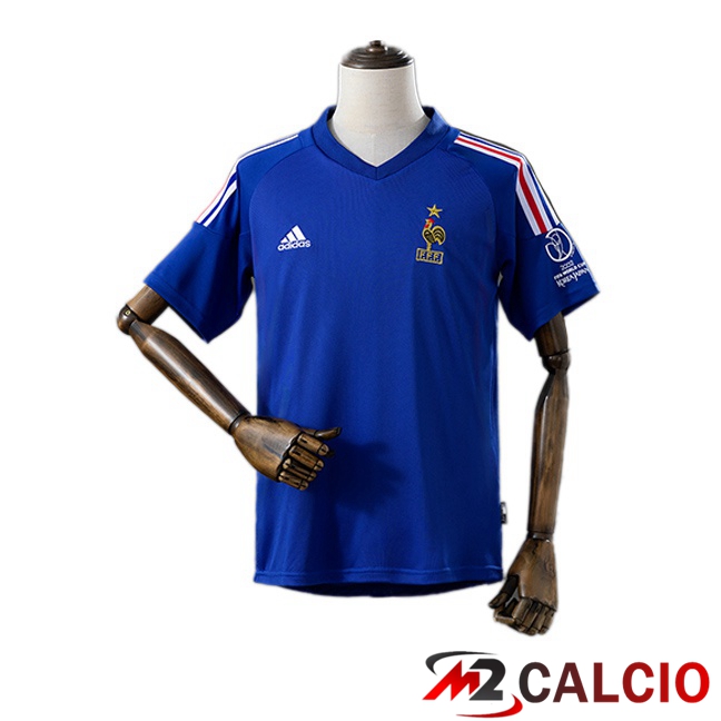 Maglie Calcio Personalizzate,Tute Calcio Squadre,Maglia Nazionale Italiana Calcio | Maglie Calcio Francia Retro Prima Blu 2002