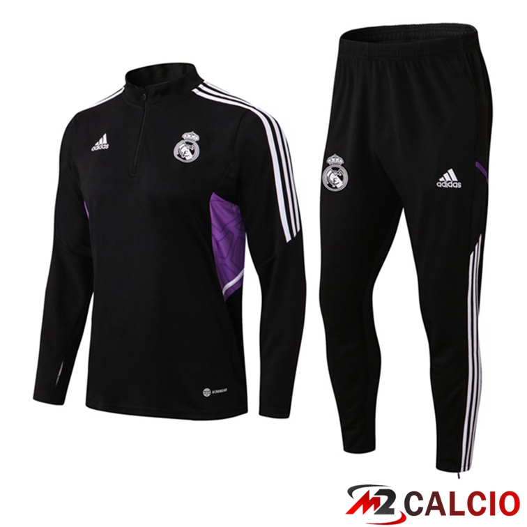 Maglie Calcio Personalizzate,Tute Calcio Squadre,Maglia Nazionale Italiana Calcio | Insieme Tuta Calcio Real Madrid Nero 2022/2023