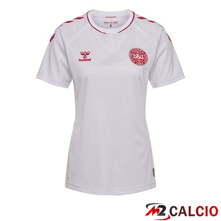 Maglie Calcio Personalizzate,Tute Calcio Squadre,Maglia Nazionale Italiana Calcio | Maglia calcio Danimarca Donna Seconda Bianco Euro 2022 femminile