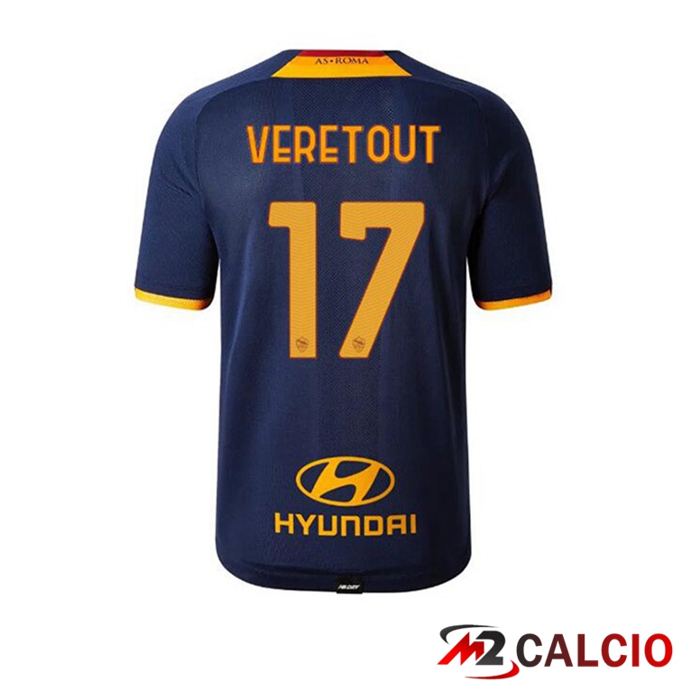 Maglie Calcio Personalizzate,Tute Calcio Squadre,Maglia Nazionale Italiana Calcio | Maglie Calcio AS Roma (VERETOUT 17) Quatrieme 21/22