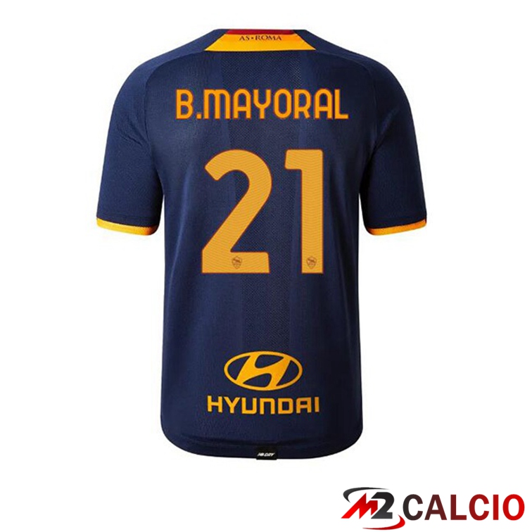 Maglie Calcio Personalizzate,Tute Calcio Squadre,Maglia Nazionale Italiana Calcio | Maglie Calcio AS Roma (B.MAYORAL 21) Quatrieme 21/22