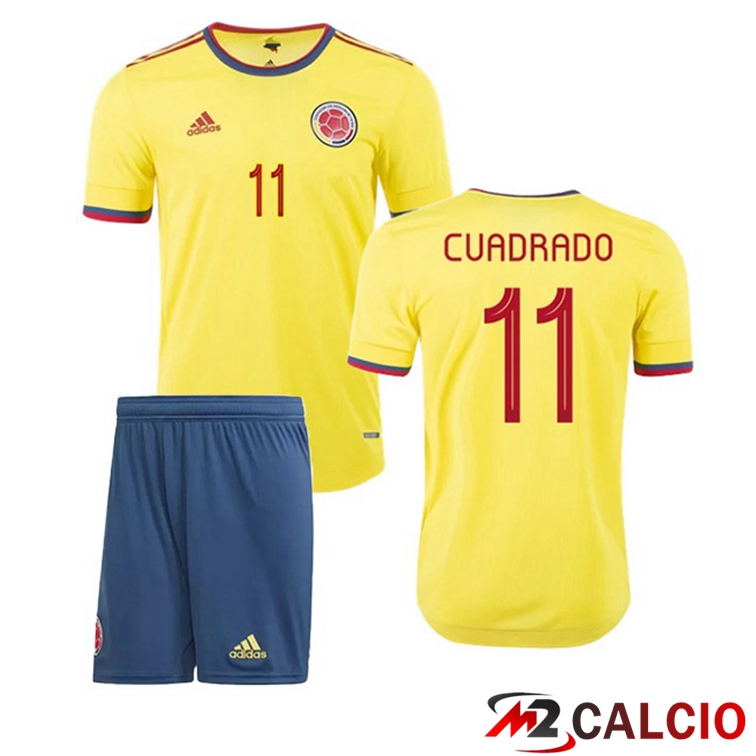 Maglie Calcio Personalizzate,Tute Calcio Squadre,Maglia Nazionale Italiana Calcio | Maglia Nazionale Colombia (CUADRADO 11) Bambino Prima 2020/2021