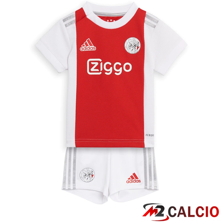 Maglie Calcio Personalizzate,Tute Calcio Squadre,Maglia Nazionale Italiana Calcio | Maglie Calcio AFC Ajax Prima Bambino Rosso/Bianco 2021/2022
