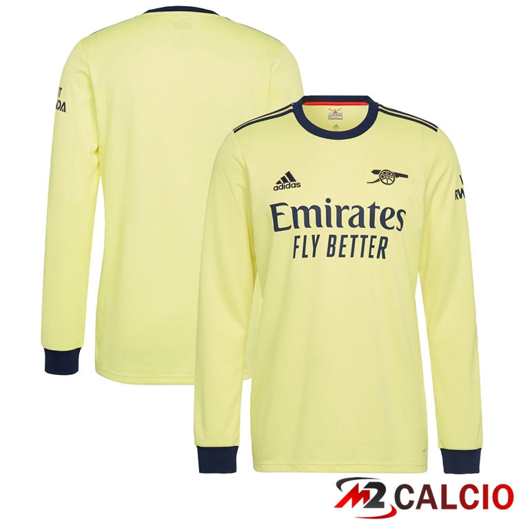 Maglie Calcio Personalizzate,Tute Calcio Squadre,Maglia Nazionale Italiana Calcio | Maglie Calcio FC Arsenal Manica Lunga Seconda 2021/2022