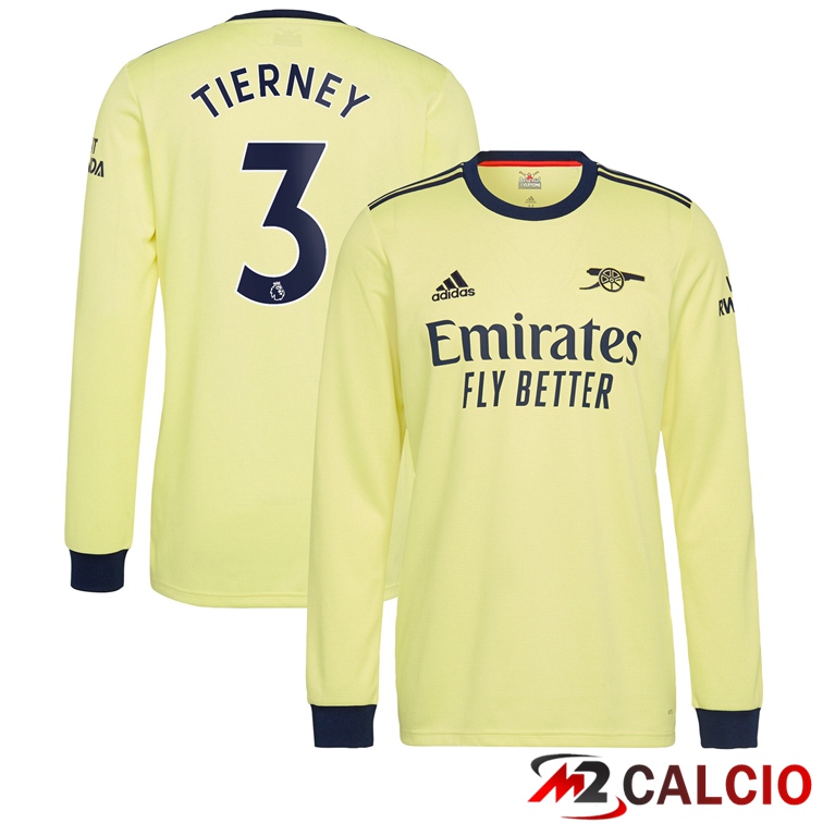 Maglie Calcio Personalizzate,Tute Calcio Squadre,Maglia Nazionale Italiana Calcio | Maglia FC Arsenal (KIERAN TIERNEY 3) Manica Lunga Seconda 2021/2022