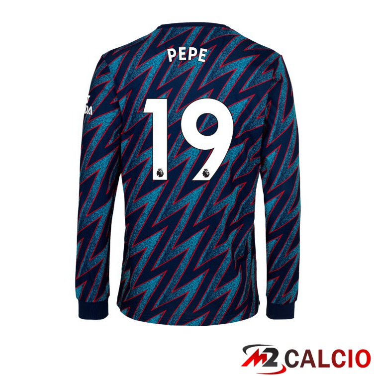 Maglie Calcio Personalizzate,Tute Calcio Squadre,Maglia Nazionale Italiana Calcio | Maglia FC Arsenal (PEPE 19) Manica Lunga Terza 2021/2022