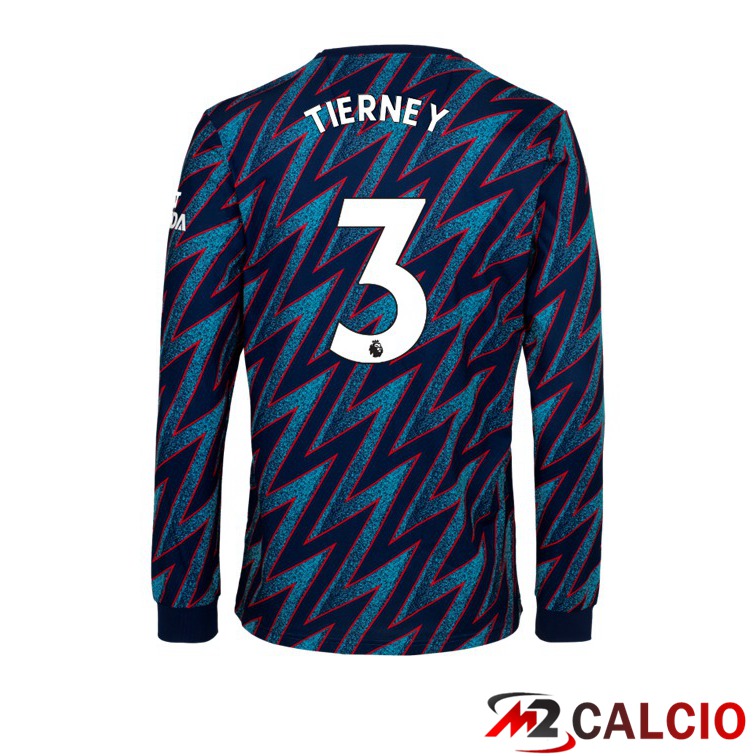 Maglie Calcio Personalizzate,Tute Calcio Squadre,Maglia Nazionale Italiana Calcio | Maglia FC Arsenal (KIERAN TIERNEY 3) Manica Lunga Terza 2021/2022