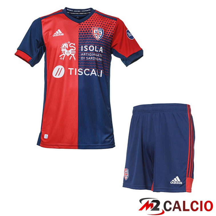 Maglie Calcio Personalizzate,Tute Calcio Squadre,Maglia Nazionale Italiana Calcio | Maglie Calcio Cagliari Calcio Bambino Prima Rosso Blu 21/22