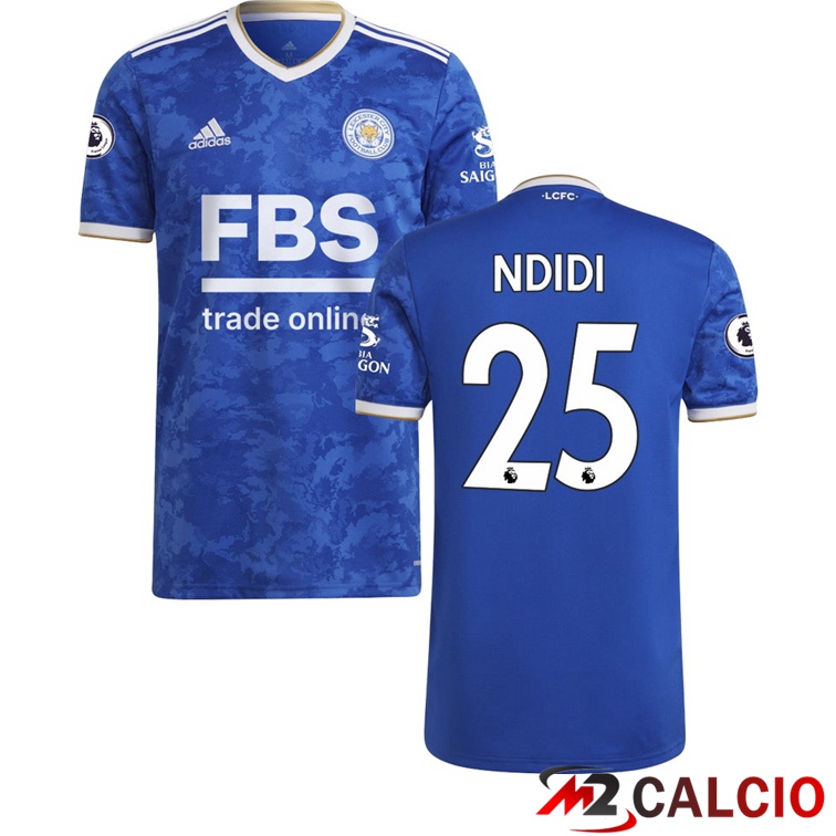 Maglie Calcio Personalizzate,Tute Calcio Squadre,Maglia Nazionale Italiana Calcio | Maglia Leicester City (NDIDI 25) Prima Blu 2021/2022