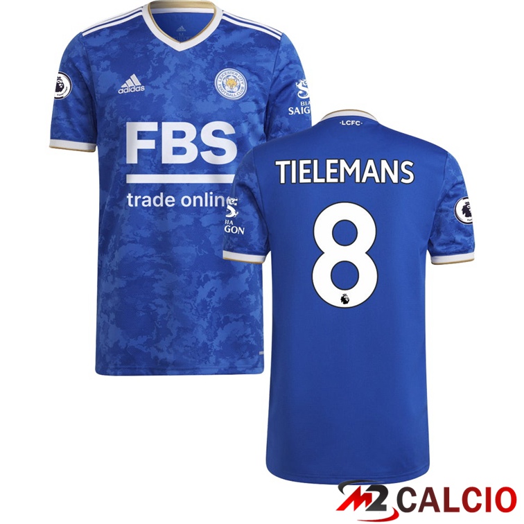 Maglie Calcio Personalizzate,Tute Calcio Squadre,Maglia Nazionale Italiana Calcio | Maglia Leicester City (TIELEMANS 8) Prima Blu 2021/2022