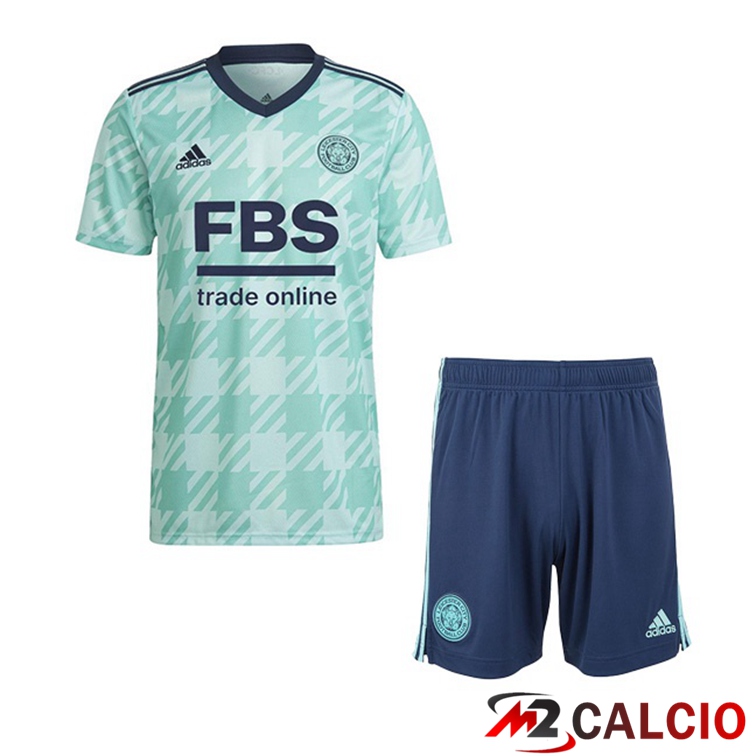 Maglie Calcio Personalizzate,Tute Calcio Squadre,Maglia Nazionale Italiana Calcio | Maglia Leicester City Bambino Seconda Verde 2021/22