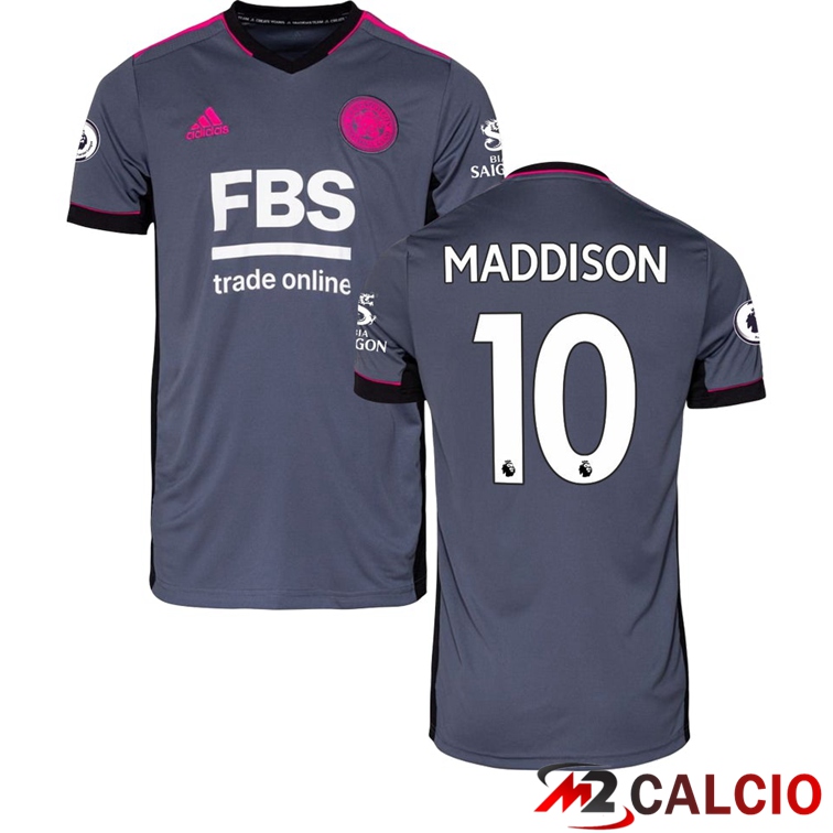 Maglie Calcio Personalizzate,Tute Calcio Squadre,Maglia Nazionale Italiana Calcio | Maglia Leicester City (MADDISON 10) Terza Grigio Foncé 2021/2022