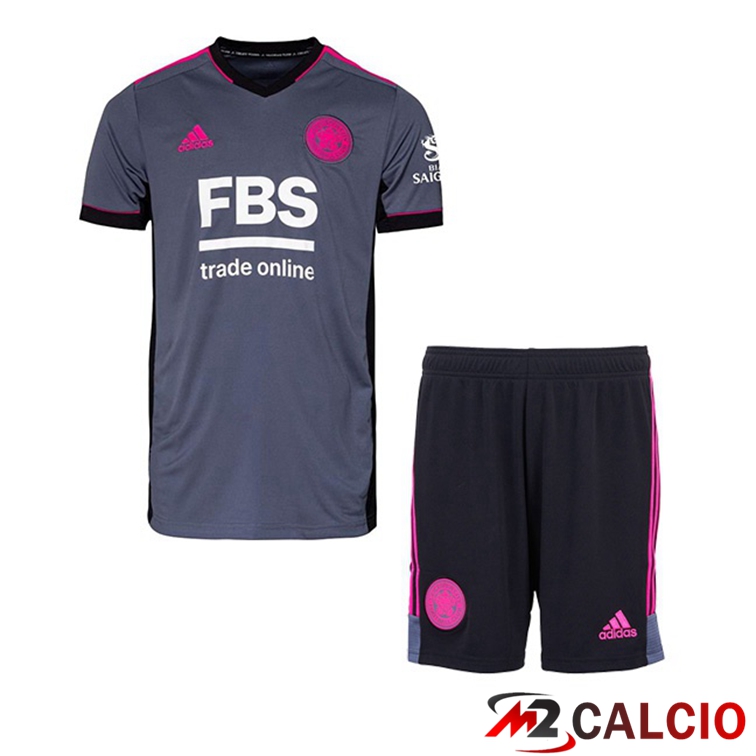 Maglie Calcio Personalizzate,Tute Calcio Squadre,Maglia Nazionale Italiana Calcio | Maglia Leicester City Bambino Terza Grigio 2021/22