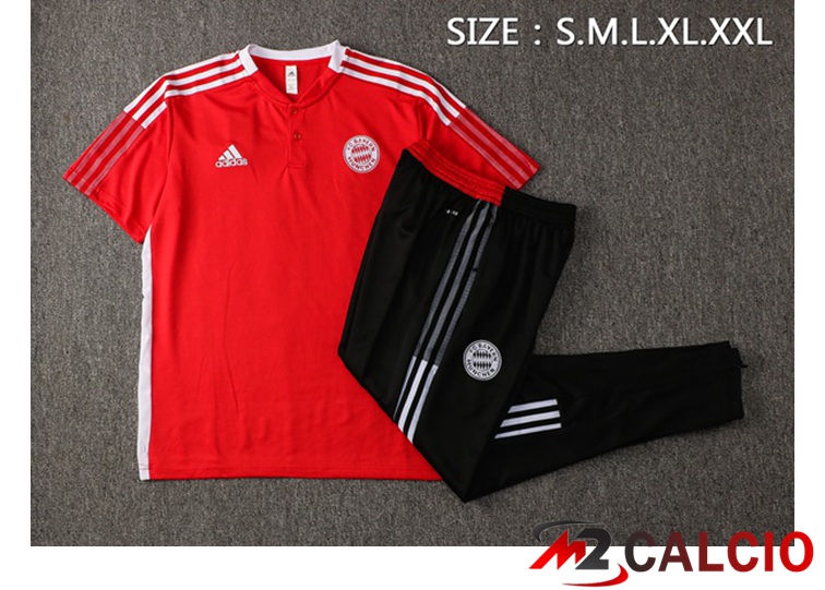 Maglia Polo Bayern Monaco + Pantaloni Rosso 2021/2022