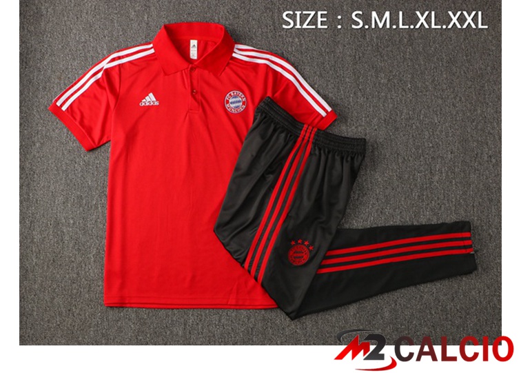 Maglia Polo Bayern Monaco + Pantaloni Rosso 2021/2022