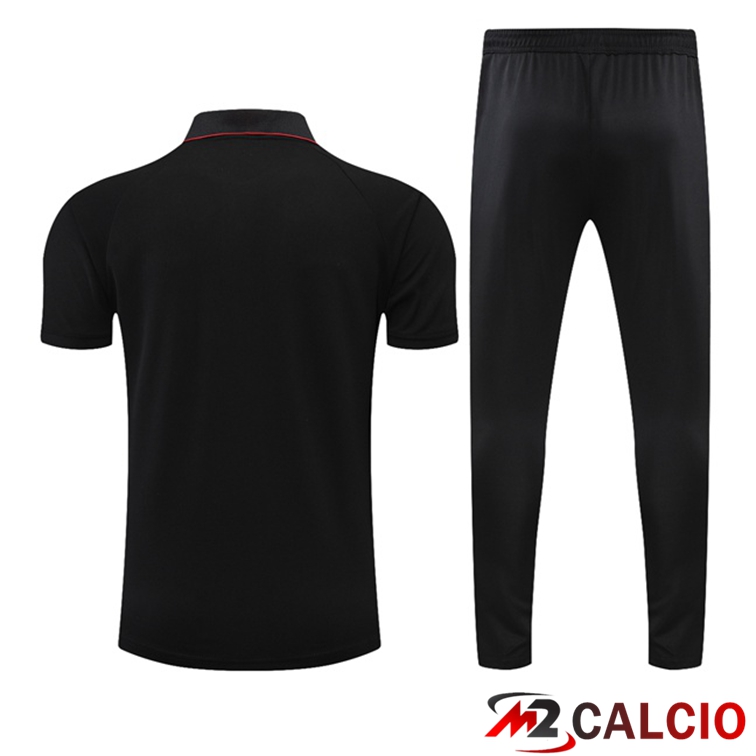 Maglia Polo Bayern Monaco + Pantaloni Rosso Nero 2021/2022