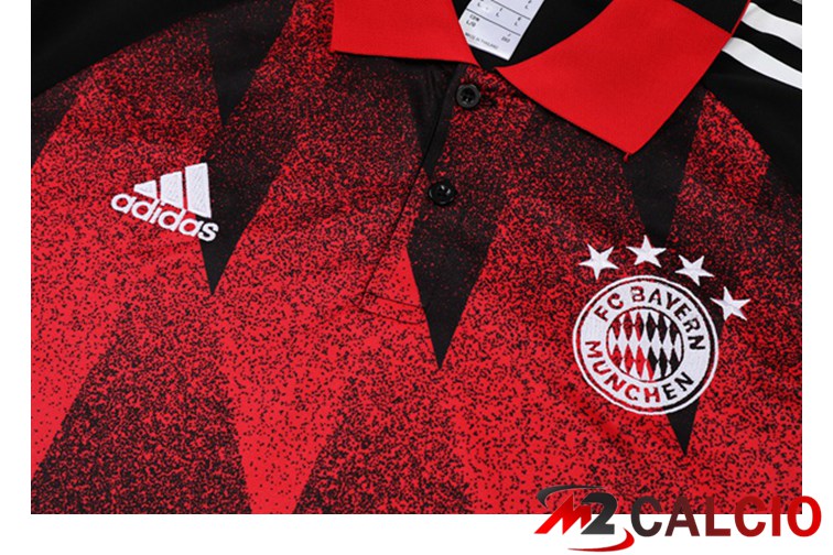 Maglia Polo Bayern Monaco + Pantaloni Rosso Nero 2021/2022
