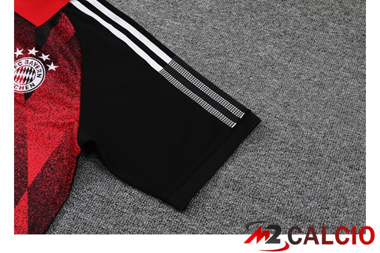Maglia Polo Bayern Monaco + Pantaloni Rosso Nero 2021/2022