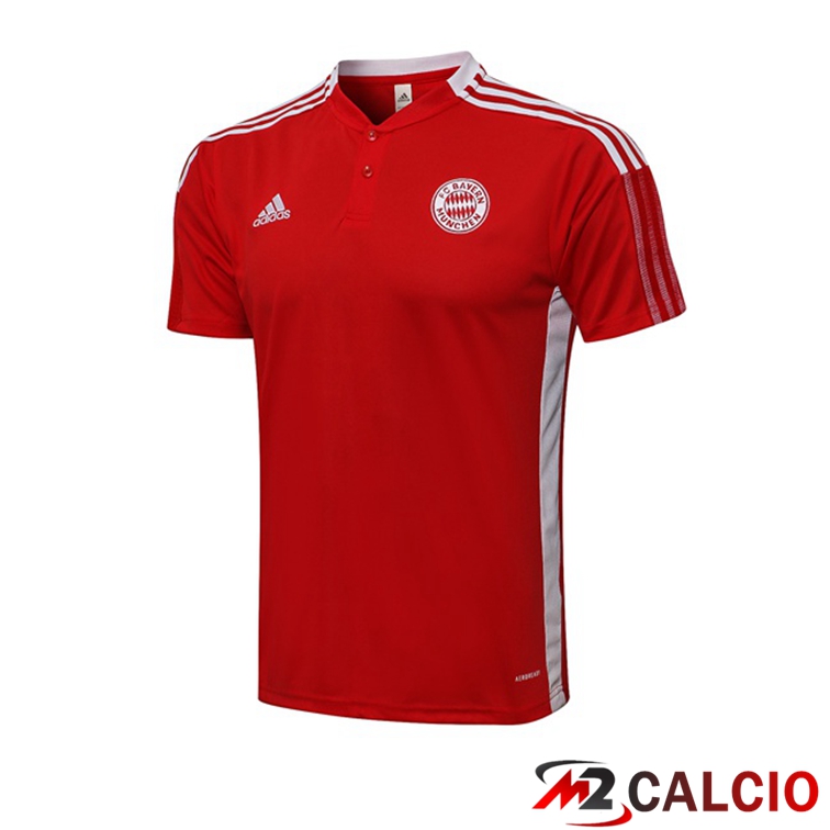 Maglie Calcio Personalizzate,Tute Calcio Squadre,Maglia Nazionale Italiana Calcio | Maglia Polo Bayern Monaco Rosso 2021/2022