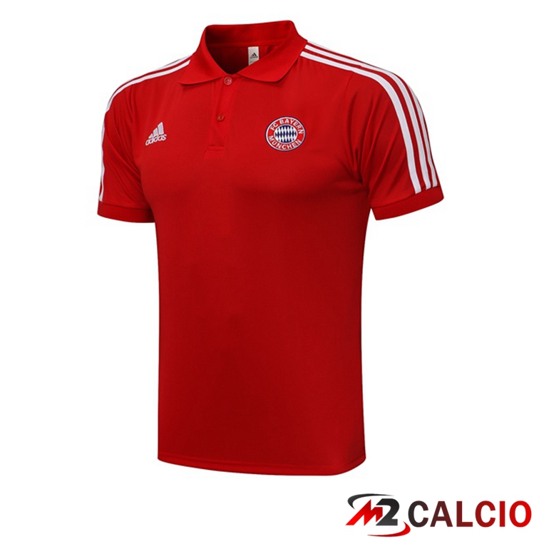 Maglie Calcio Personalizzate,Tute Calcio Squadre,Maglia Nazionale Italiana Calcio | Maglia Polo Bayern Monaco Rosso 2021/2022