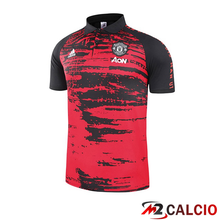 Maglia Polo Manchester United Rosso Nero 2021/2022