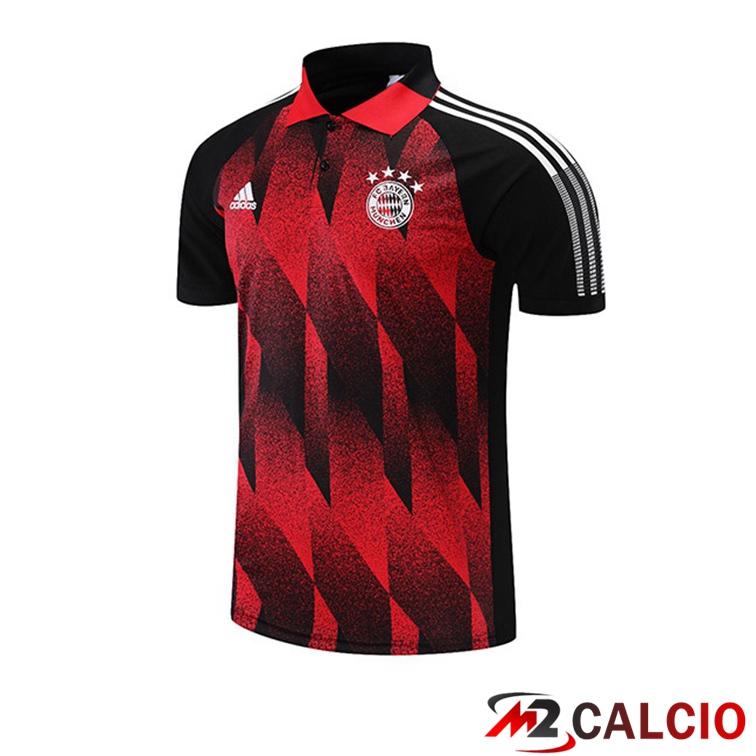 Maglie Calcio Personalizzate,Tute Calcio Squadre,Maglia Nazionale Italiana Calcio | Maglia Polo Bayern Monaco Rosso Nero 2021/2022