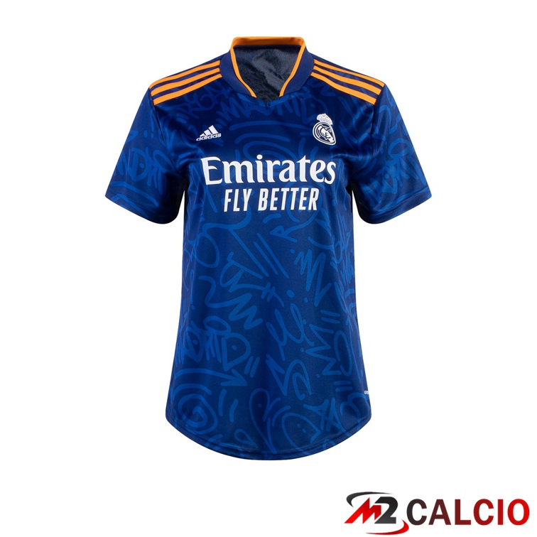 Maglie Calcio Personalizzate,Tute Calcio Squadre,Maglia Nazionale Italiana Calcio | Maglie Calcio Real Madrid Donna Seconda Blu 2021/2022