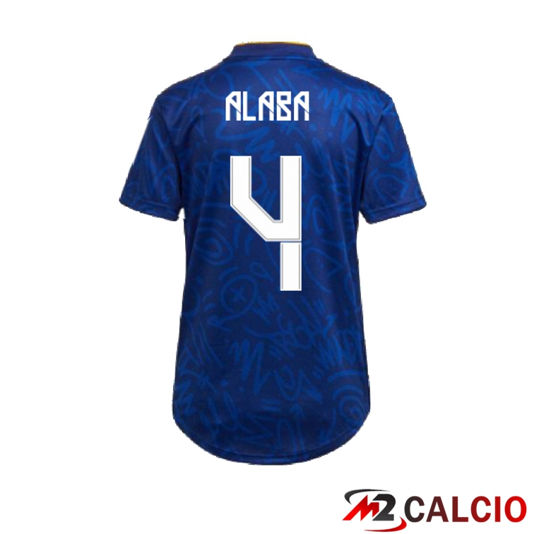 Maglie Calcio Personalizzate,Tute Calcio Squadre,Maglia Nazionale Italiana Calcio | Maglia Real Madrid (SERGIO RAMOS 4) Donna Seconda Blu 2021/2022