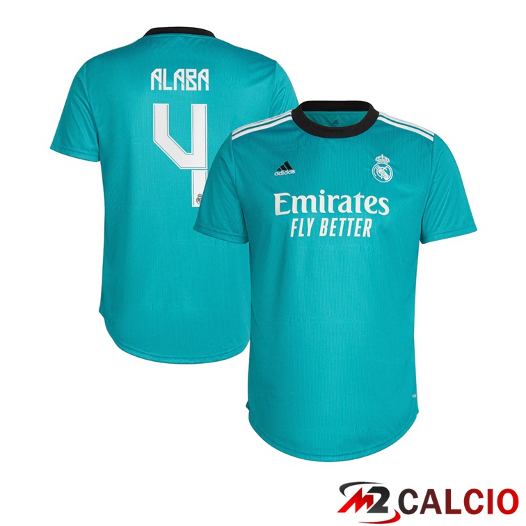Maglie Calcio Personalizzate,Tute Calcio Squadre,Maglia Nazionale Italiana Calcio | Maglia Real Madrid (SERGIO RAMOS 4) Donna Terza Blu Verde 2021/2022