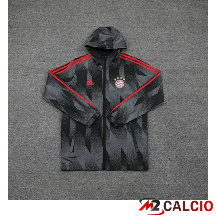 Giacca Con Cappuccio Tuta Bayern Monaco Nero Grigio 2021/2022