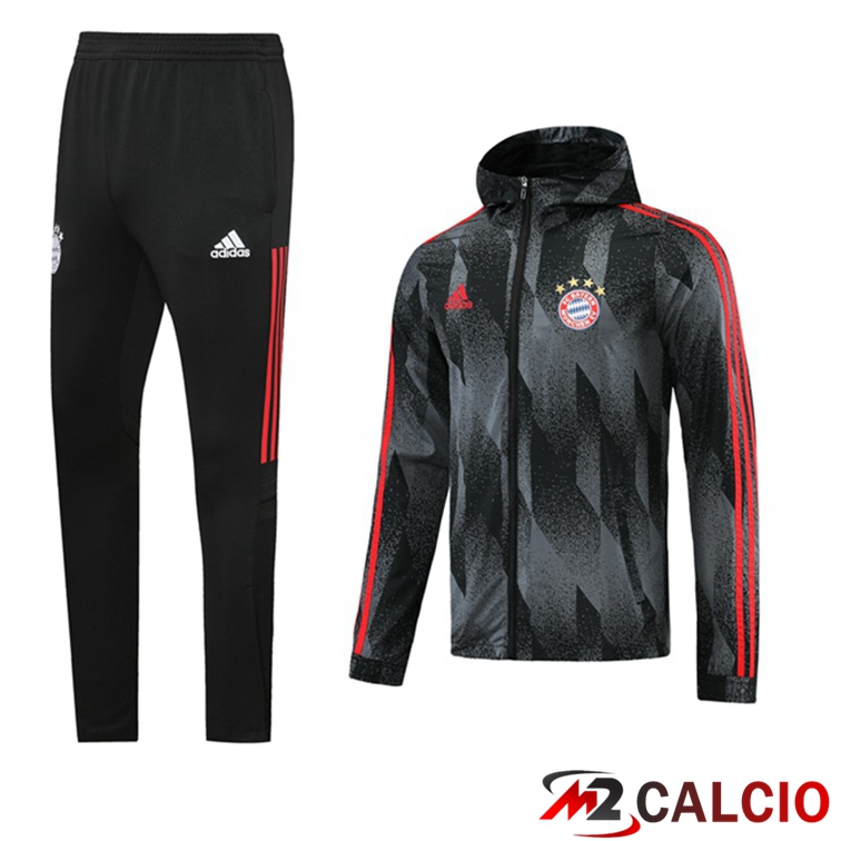 Maglie Calcio Personalizzate,Tute Calcio Squadre,Maglia Nazionale Italiana Calcio | Giacca Con Cappuccio Tuta Bayern Monaco Nero Grigio 2021/2022